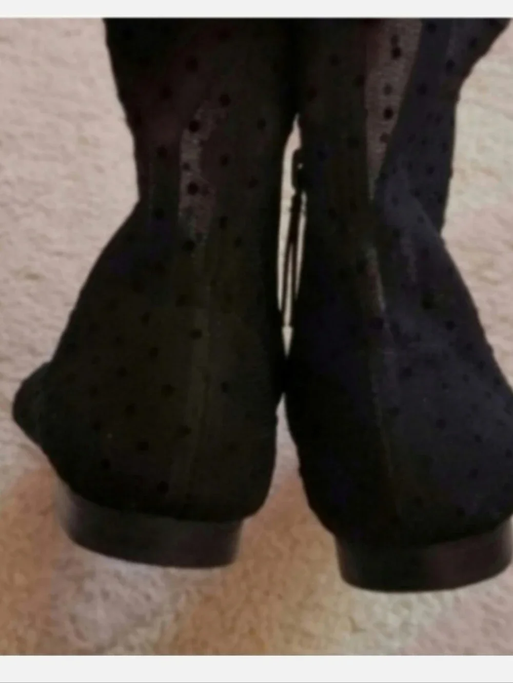 Zara Mesh Black Women's Boots Size 6